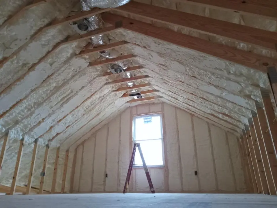 Spray foam roofing application for Crawl Space Insulation project in Webster